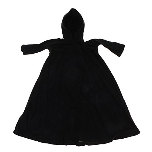 SunniMix 1/6 Scale Black Cloak Clothing for 12 Inch Dolls Action Figures Male Body Toys DIY Parts - Thumbnail 3