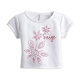 American Girl LTD ED Saige's Floral Tee for Dolls Silver NEW Limited Edition