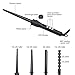 Ckeyin 4 in 1 Multifunction Interchangeable Hair Curler Kit Ceramic Tourmaline Spiral Hair Styling Tapered Curling Iron Wand Digital LCD Display Temperature Control