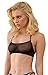 Brigitewear Seamless Sheer Mesh Bikini Top Black