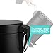 H+LUX Round Mini Trash Can with Lid Soft Close, Bathroom Trash Can with Removable Inner Wastebasket, Fingerprint Resistance, 0.8 Gallon/3 Liter, Black