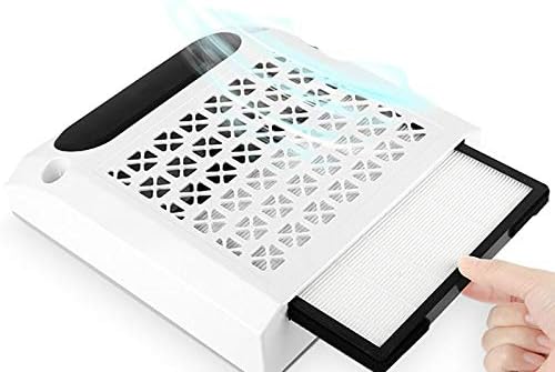 Nail Dust Suction 4-IN-1 80W Strong Power Nail Dust Collector Nail Drills Lighting Lamp Hand Pad Vacuum Cleaner Nail Art Salon Manicure Tools