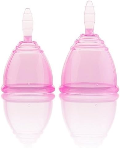 Menstrual Cup - Menstrual Cup Periods Kit Set of 2 Large and Small Size Alternative to Tampons for Female Medical Silicone Post Childbirth -FDA approved