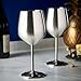 VonShef Stainless Steel Wine Glasses Set of 2