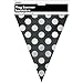 12ft Plastic Black Polka Dot Pennant Banner (10020), One Size