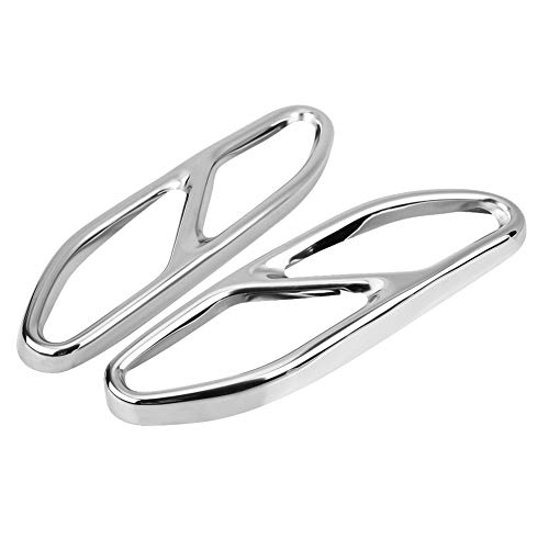 KIMISS 2Pcs Car Stainless Steel Silver Exhaust Tailpipe Cover Trim for Mercedes Benz S Class W222 2018 - Thumbnail 7