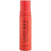 Lucy Bee Self Tan Mousse, Customizable Medium Self Tanning Foam, Natural Looking Tan, Quick-Drying, Dermatologist Approved for Sensitive Skin, Hydrating Coconut Water, Tropical Scent, 6.76 fl oz