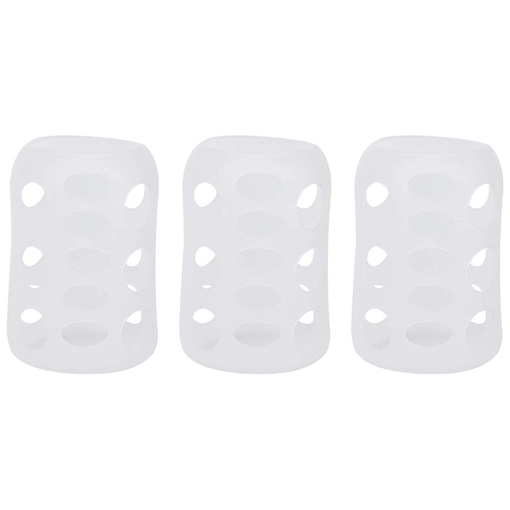 Photo 1 of Garosa 3Pcs Silicone Sleeve Glass Milk Bottle Sleeve Silicone Wide Caliber Silicone Thermal Insulation Milk Bottle Cover Baby Supplies