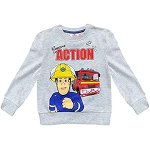 Coole-Fun-T-Shirts Brandweerman Sam Sweatshirt knuffelige kinderhoodie jongens trui met capuchon zacht + warm blauw of…