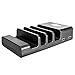 USB Charging Station, OPAI 4 Ports Multiple USB Charger [Home Desktop Charging Dock] Organizer for iPhone, iPad, Samsung, Laptops, LG, Smartphones and Tablets [Includes 4 Pack charging Cable] (Black)