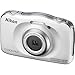 Nikon COOLPIX S33 13.2MP Waterproof Shockproof Freezeproof Digital Camera (White)(Renewed)