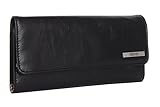 Kenneth Cole Reaction Womens Saffiano Clutch Wallet Trifold W Coin Purse (GLAZED BLACK)