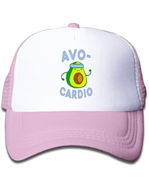 Kid's Funny Gym AVOCARDIO Avocado Trucker Mesh Baseball Cap Hat Trucker Hats Pink