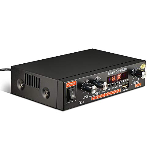 Mini Wireless Bluetooth Power Amplifier, ARCHEER 2 x 45W Dual Channel HiFi Home Audio Amplifier for Car Motorcycle Boat Tablet PC Laptops PA System iPhone, USB/Bluetooth/TF Card Supported