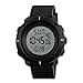 Mens Watch, Outdoor Sport Watches for men Military Waterproof LED Electronic Wristwatch Back Light 50M Water Resistant Stopwatch Alarm - Black