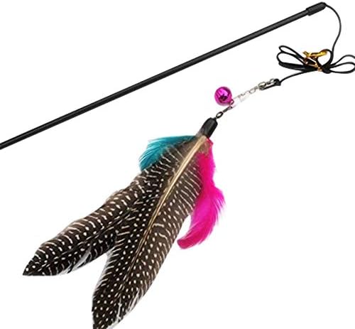 aloiness 1Pc Cat Stick Toy Cat Play Sticks Dangler Rod Interactive Entertainment Play Toy (Random Color)