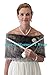 Tion Design Women's Bridal Shawl Fur Wrap One Size, White Free Brooch