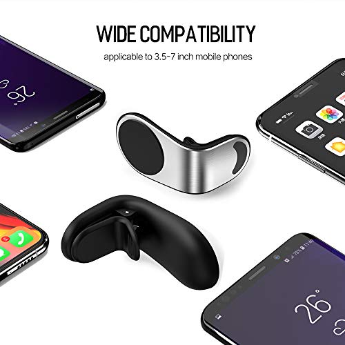Magnetic Phone Car Mount, Manfiter Newest Car Air Vent Phone Holder Universal Cell Phone Holder Stand for Car L Shape Magnetic Phone Holder in Car 360°Rotation Magnetic Car Mount