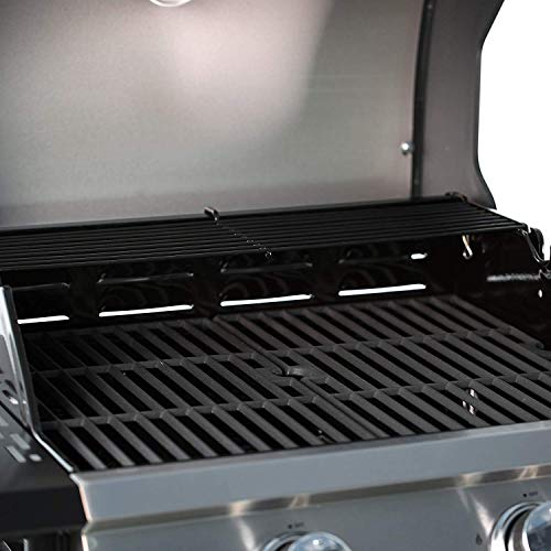 MASTER COOK Gas Grill,2-Burner Cabinet Liquid Propane Gas Grill- Stainless Steel 32000BTU 312 sq.in. Cooking Area Porcelain Grill Grate - Thumbnail 4