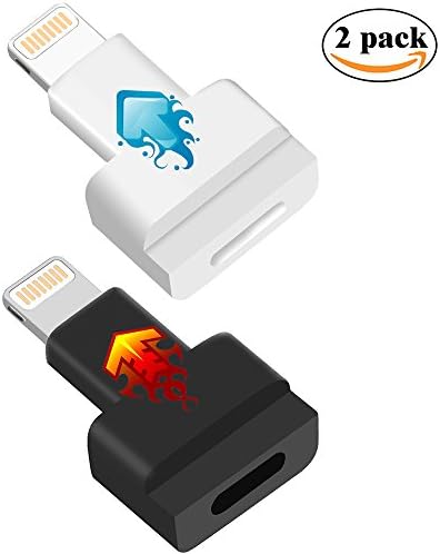 Lightning Extender Dock , 8 AM 2 Pack iPhone Male to Female 8 Pin Dock Extender for Lifeproof Otterbox Case, Lightning Extension Charger Adapter for iPhone X 8 7 Plus 6S 6 Plus SE 5S 5C 5 iPad...