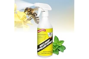 EGLAGEN Wasp and Hornet Repellent Spray with Natural Peppermint Oils, Carpenter Bee Killer Spray Outdoor Indoor for Patios, Gardens, and Yards, Sprays to 30ft, 16oz