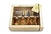 Tramanto Olive Wood Cheese Knives Set of 4 in Gift Box, Stainless Steel with Burled Olive Wood Handles