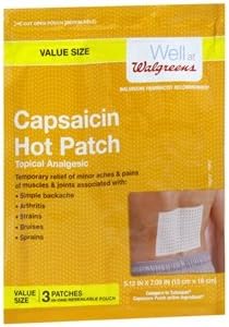 Amazon Com Walgreens Capsaicin Hot Patches Topical Analgesic 3 Ea Health Personal Care