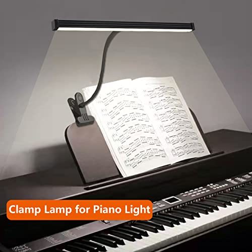 LED Desk Lamp with Clamp, CELYST Music Stand Light with Flexible