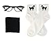 Hip Hop 50's Shop Kids 3 Piece Accessory Set (Black, Child)