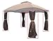 APEX GARDEN 4 Poles Brown Corner Curtain Set for Lowe's 10' x 12' Gazebo Model #GF-12S004BTO / GF-12S004B-1 (Corner Curtains Only) (Brown)