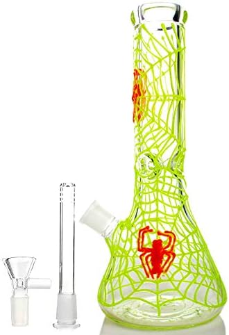 Bong Water Glass Bong Light in The Night Oil Rigs Straight Hieght 27cm and14.5mm/14.4mm Filter Branches Honeycomb Bong Bowl Accessories Hookahs Honeycomb Branch Cheap Bongs