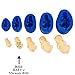 B233 Small Sleeping Baby 2 Silicone Mold by First Impressions Molds