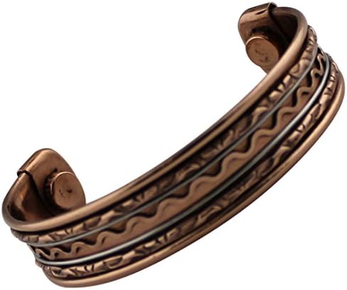 Magnetic Therapy Copper Stylish Bracelet Cuff Bangle for Both Men &amp; Women Mcb116