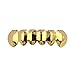 TOPGRILLZ Grills for Your Teeth Gold Men Grillz Teeth Heart Cross Tooth Cap Hip Hop 18K Gold Plated Teeth Grillz for Women Rapper Costume