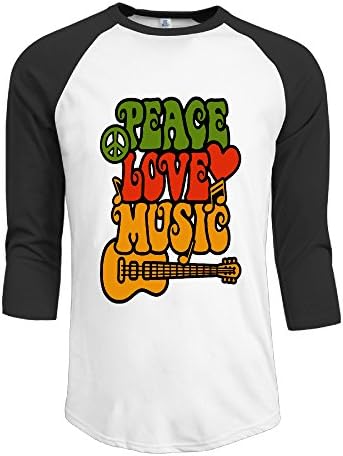 Rasta Peace-Love-Music Raglan Tops Shirts Personalized