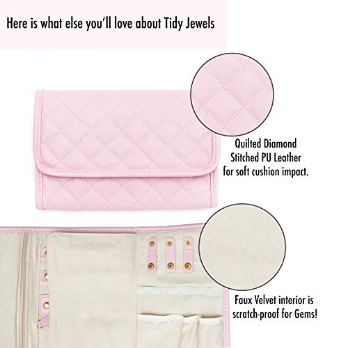 Tidy Jewels! Travel Jewelry Organizer Traveling Jewelry Case with