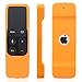 Remote Case for Apple Tv 4th/4K 5th Generation, Akwox Light Weight [Anti Slip] Shock Proof Silicone Remote Cover Case with Lanyard (Orange)-not for New Apple 4k TV Series 6th Gen 2021