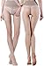 Miya most thin Women's Control Top 1 Den All Sheer Toe silk stockings Tights Panty Hose,Light Gray,Medium / Large
