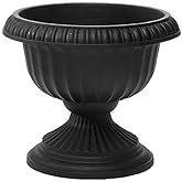 Root &amp; Vessel Grecian Urn Planter, Black, 12-Inch