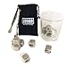 Whiskey Chilling Stones Gift Set of 10 | For Irish Scotch, Jack Daniels & Other Beverages | Ice Rocks - Stainless Steel Tongs - Velvet Pouch - Groomsmen Gifts for Wedding - Drink Cubes