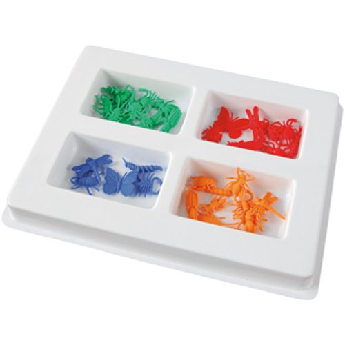 Constructive Playthings 11" x 14" x 2" Blow Mold Plastic Sorting Tray with Deep…