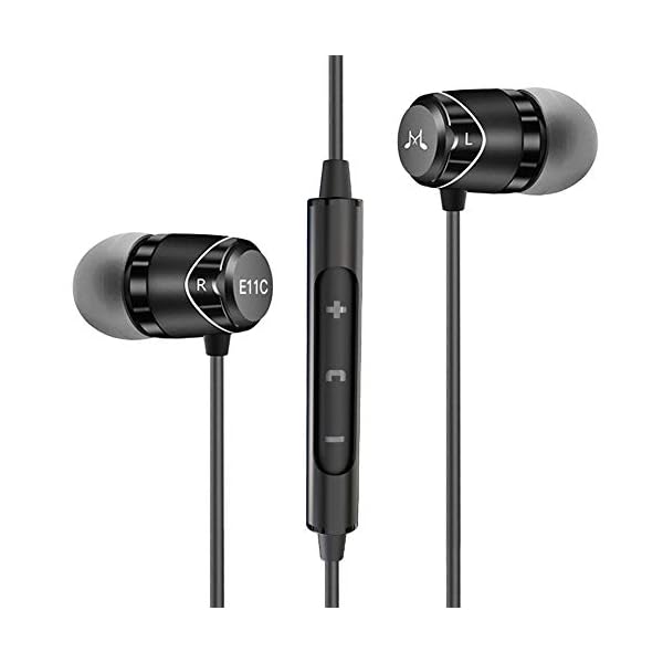 SoundMAGIC-E11C-High-Fidelity-Headphones-Smartphone-Earbuds-In-Ear-Noise-Reduction-Earphones-with-Microphone-and-Remote-Control-for-Audiophiles-Black Soundmagic E11C Wired Earbuds with Microphone HiFi Stereo Earphones Noise Isolating in Ear Headphones Powerful Bass…