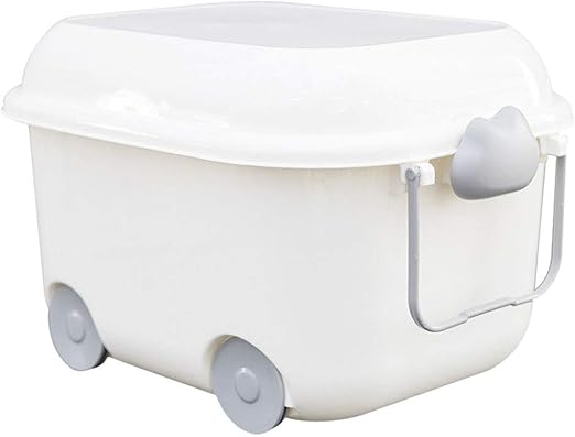 Amazon.de: Weiße Spielzeugkiste mit Rädern | Kinder Rollcontainer mit