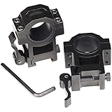 GOHIKING 1-Inch Riflescope Ring Mounts for Picatinny/Weaver Rails Medium Profile 2 Pieces