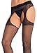 Leg Avenue Women's Sheer Garter Belt Panty Hose, Black (One Size)