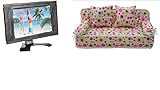 Barbie Monster High Living Room Set Flatscreen TV Television & Sofa Couch Dollhouse Furniture By CharmTM