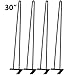 Tengchang Solid Iron Metal Bar Baking Finish Hairpin Legs Table Desk Bench Hairpin Table Legs Black (30 Inches)