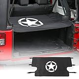 Hooke Road Jeep Wrangler Rear Trunk Cargo Storage Extension Cover Shield for 2007-2018 Jeep Wrangler JK Unlimited (4-Door Only)