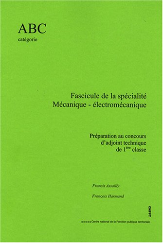 Fascicule de la spécialité mécanique-électromécanique