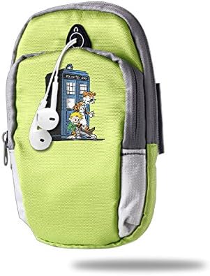 CGHFW Calvin And Hobbes Doctor With Who Natural Outdoor Sports Multifunctional Pockets Arm Bag Arm Pouch For Running Trekking Hiking Cycling Mounting Strolling Armband